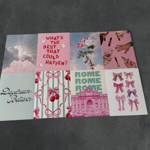 Pink and White Decorative Wall Art Set